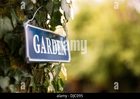 Segno del giardino Foto Stock