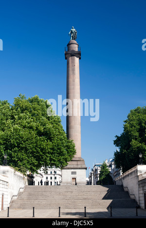 Il Duca di York colonna e il Duca di York passi a Waterloo Place a Londra. Foto Stock