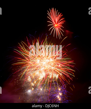 Fuochi d'artificio del 5 Novembre Guy Fawkes notte Foto Stock