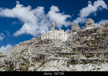 Paesaggio con sesto Dolomiti in Alto Adige nel nord Italia Foto Stock