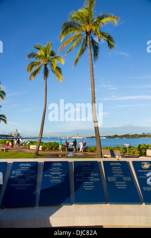 Il porto di perla del centro visitatori, la II Guerra Mondiale Valor nel Pacifico monumento nazionale, Oahu, Hawaii Foto Stock