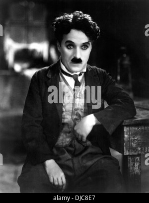 Charlie Chaplin sul set del film La Gold Rush, 1925 Foto Stock