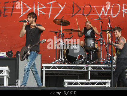 Alex Gaskarth di tutti i tempi lettura bassa Festival 2012 - Prestazioni - Giorno tre Reading, in Inghilterra - 26.08.12 Foto Stock