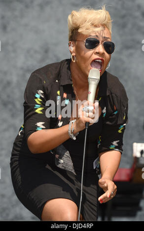 Emeli Sande V Festival 2012 tenutasi a Hylands Park - Prestazioni - Giorno Uno Essex, Inghilterra - 18.08.12 Foto Stock