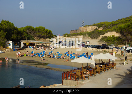 Faro di Punta des galera, Portinatx, Sant Joan de Labritja, ibiza, Spagna Foto Stock