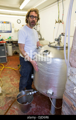 Il micro birreria collegata alla nave a bassa Newton dal mare, Northumberland, Regno Unito, che infusi tutti la propria birra. Foto Stock