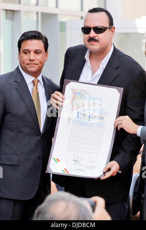 Cantante latino Pepe Aguilar è onorato con una stella sulla Hollywood Walk of Fame, tenutasi a Hollywood Boulevard Los Angeles, California - 26.07.12 Foto Stock