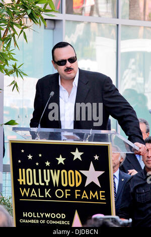 Cantante latino Pepe Aguilar è onorato con una stella sulla Hollywood Walk of Fame, tenutasi a Hollywood Boulevard Los Angeles, California - 26.07.12 Foto Stock