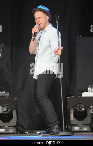 Olly Murs Acess tutti Eirias tenutosi presso la Eirias Stadium - Prestazioni di Colwyn Bay, Galles - 28.07.12 , Foto Stock