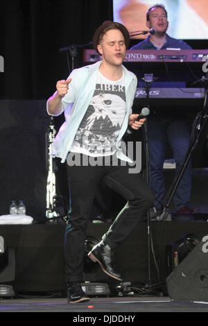 Olly Murs Acess tutti Eirias tenutosi presso la Eirias Stadium - Prestazioni di Colwyn Bay, Galles - 28.07.12 , Foto Stock