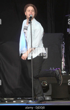 Olly Murs Acess tutti Eirias tenutosi presso la Eirias Stadium - Prestazioni di Colwyn Bay, Galles - 28.07.12 , Foto Stock