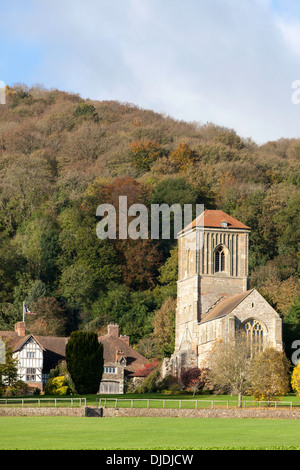 Little Malvern Priory, Malvern, Worcestershire, England, Regno Unito Foto Stock