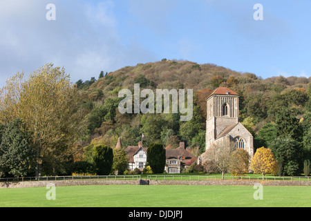 Little Malvern Priory, Malvern, Worcestershire, England, Regno Unito Foto Stock