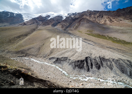 Rapido fiume di montagna in Tien Shan Foto Stock