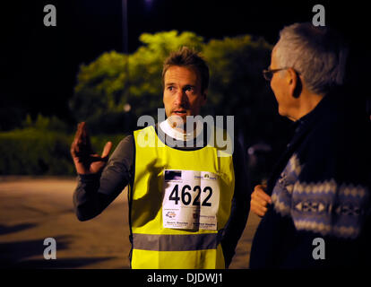 Ben Fogle all'inizio dell'Nightrider carità in bicicletta a Alexandra Palace di Londra - Inghilterra - 09.06.12 Foto Stock