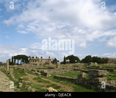 L'Italia. Paestum. Tempio di Atena o Ceres. Vi secolo A.C. Foto Stock