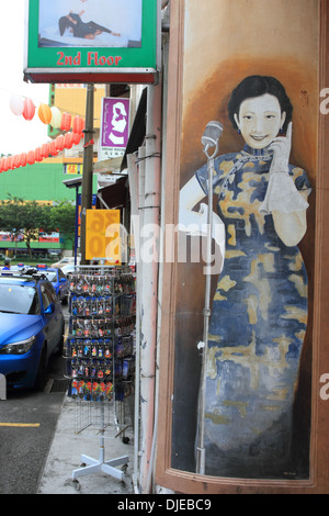 Shopping a Singapore china Town, ristorante Foto Stock