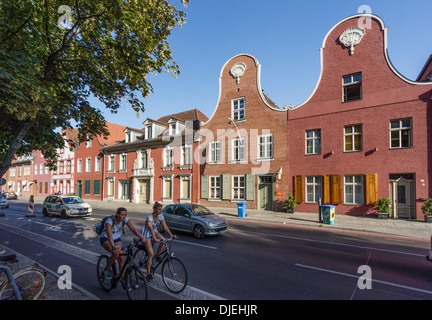 Tipiche case nel quartiere olandese (Hollaendisches Viertel) di Potsdam, Germania Foto Stock