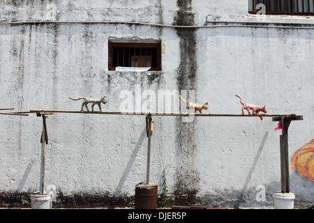 Street art a George Town, Penang Island, Malesia Foto Stock