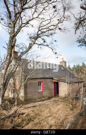 Cottage abbandonati in Cabrach in Moray, Scozia. Foto Stock