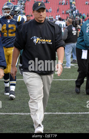 Oct 14, 2007 - New York New York, Stati Uniti d'America - NFL Football: i getti di NY vs Philadelphia Eagles al Giant Stadium. Eagles ha vinto 16-9 in NYC. (Credito Immagine: © Jeffrey Geller/ZUMA Press) Foto Stock