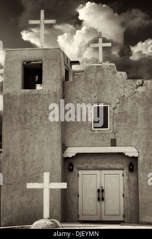 Santa Clara Pueblo Chiesa. Nuovo Messico Foto Stock