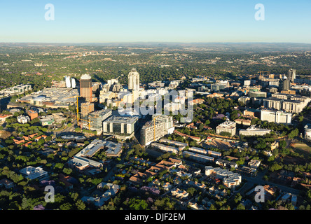 Vista aerea di Sandton Johannesburg, Sud Africa. Foto Stock