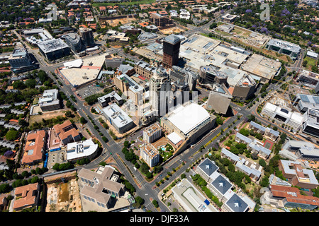 Vista aerea di Sandton edifici ad alta, Johannesburg, Sud Africa. Foto Stock