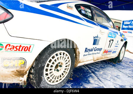 Jan 26, 2008 - Atlanta, Michigan, Stati Uniti d'America - 2008 Rally America Sno Drift rally racing in Atlanta Michigan. (Credito Immagine: © David Bailey/ZUMA Press) Foto Stock