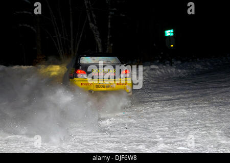 Jan 26, 2008 - Atlanta, Michigan, Stati Uniti d'America - 2008 Rally America Sno Drift rally racing in Atlanta Michigan. (Credito Immagine: © David Bailey/ZUMA Press) Foto Stock