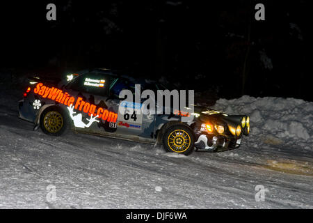 Jan 26, 2008 - Atlanta, Michigan, Stati Uniti d'America - 2008 Rally America Sno Drift rally racing in Atlanta Michigan. (Credito Immagine: © David Bailey/ZUMA Press) Foto Stock