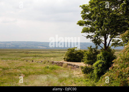 Il sito e resti di Denhall Quay a Little Neston tra Ness e Neston Wirral Peninsular cheshire england Foto Stock