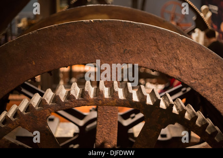 Dearborn, Michigan - dettaglio del Dudley motore a vapore risalente circa 1791 in mostra presso il Museo di Henry Ford. Foto Stock