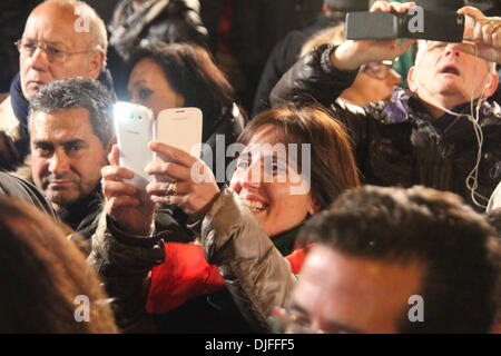 Roma, 27 novembre 2013 Silvio Berlusconi rendendo un indirizzo pubblico ai suoi sostenitori Credit: Gari Wyn Williams/Alamy Live News Foto Stock