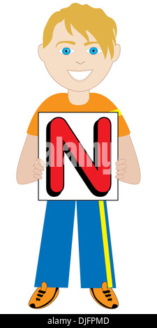 Alfabeto bambini disponibile come un vettore o illustrazione Raster Foto Stock