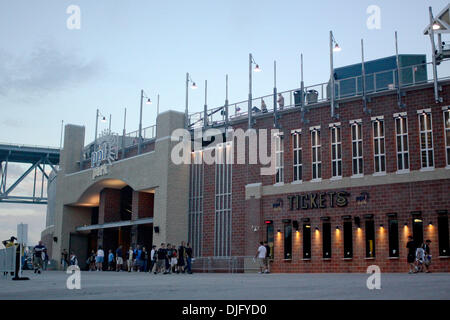 L'Unione di Philadelphia giocare presso il recentemente costruito PPL park di Chester, PA sotto la Commodore Barry Bridge. (Credito Immagine: © Kate McGovern/Southcreek globale/ZUMApress.com) Foto Stock