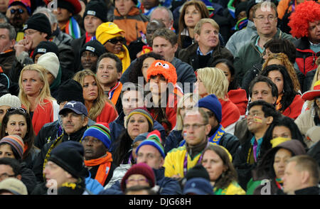 Luglio 11, 2010 - Johannesburg, Sud Africa - Yolanthe Cabau Van Kasbergen, fidanzata di Wesley Sneijder assiste la finale della Coppa del Mondo FIFA 2010 partita di calcio tra i Paesi Bassi e la Spagna al Soccer City Stadium sulla luglio 11, 2010 a Johannesburg, in Sud Africa. (Credito Immagine: © Luca Ghidoni/ZUMApress.com) Foto Stock