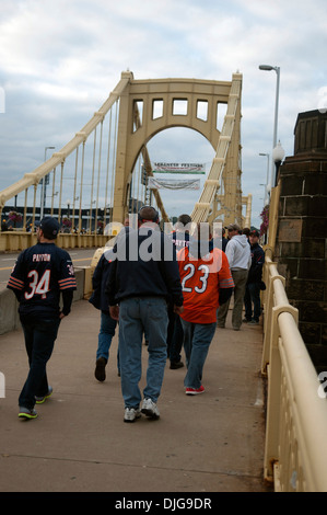 Andy Warhol ponte nella città dei ponti sul fiume Allegheny, Pittsburgh, Pennsylvania, STATI UNITI D'AMERICA Foto Stock