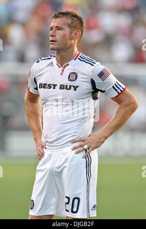 Luglio 17, 2010 - Bridgeview, Illinois, Stati Uniti d'America - 17 luglio10: Chicago Fire in avanti Brian McBride (20) durante il Gruppo B Superliga corrispondenza tra l incendio di Chicago e il New England Revolution in Toyota Park di Bridgeview, Illinois. La rivoluzione ha sconfitto il fuoco 1-0..Mandatory Credit: John Rowland / Southcreek globale di credito (Immagine: © Southcreek globale/ZUMApress.co Foto Stock