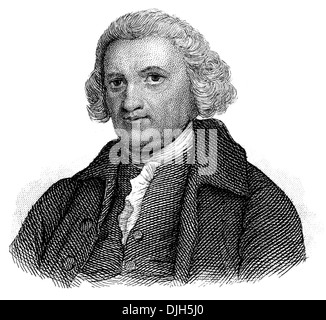 Ritratto di John Smeaton, 1724 - 1792, l'inglese engineerfather di ingegneria civile, Foto Stock