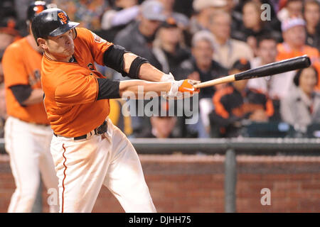 Luglio 30, 2010 - San Francisco, CA, Stati Uniti d'America - 30 luglio 2010; San Francisco, CA: San Francisco Giants Freddy Sanchez (21) a bat. La San Francisco Giants ha vinto il gioco 6-5. ..Mandatory Credit: Charles Herskowitz / Southcreek globale di credito (Immagine: © Southcreek globale/ZUMApress.com) Foto Stock