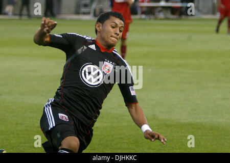 Luglio 31, 2010 - Sandy, Utah, Stati Uniti d'America - 31 Luglio 2010: DC Regno centrocampista Andy Najar (14) durante la loro perdita 3-0 contro il Real Salt Lake in Rio Tinto Stadium a Sandy, Utah..Mandatory Credit: stephen Holt / Southcreek media globali di credito (Immagine: © Southcreek globale/ZUMApress.com) Foto Stock