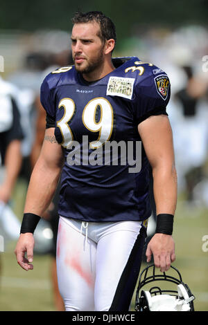 Agosto 04, 2010 - Westminster, Maryland, Stati Uniti d'America - 04 August 2010: Baltimore Ravens FB Mike McLaughlin (39) durante la Ravens training camp a McDaniel College di Westminster, MD...credito obbligatorio: Russell Tracy / Southcreek globale di credito (Immagine: Â© Southcreek globale/ZUMApress.com) Foto Stock