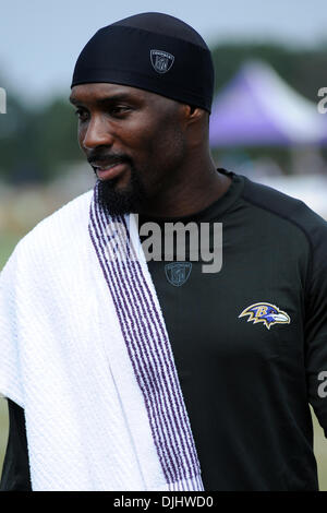 Agosto 04, 2010 - Westminster, Maryland, Stati Uniti d'America - 04 August 2010: Baltimore Ravens wide receiver Derrick Mason (85) durante la Ravens training camp a McDaniel College di Westminster, MD...credito obbligatorio: Russell Tracy / Southcreek globale di credito (Immagine: Â© Southcreek globale/ZUMApress.com) Foto Stock