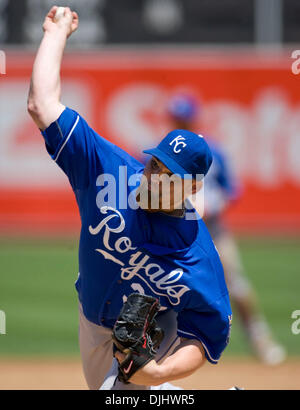 Agosto 04, 2010 - Oakland, la California, Stati Uniti - Kansas City Royals a partire lanciatore Sean O'SULLIVAN #37 in azione contro la Oakland atletica. (Credito Immagine: © William Mancebo/ZUMApress.com) Foto Stock