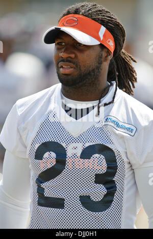 Agosto 05, 2010 - Bourbonnais, Illinois, Stati Uniti d'America - 5 Agosto 2010: Chicago Bears wide receiver Devin hester (23) testate sul campo per la formazione pratica di camp a Olivet Nazarene University in Bourbonnais, IL..Credito - John Rowland / Southcreek globale. (Credito Immagine: © Southcreek globale/ZUMApress.com) Foto Stock