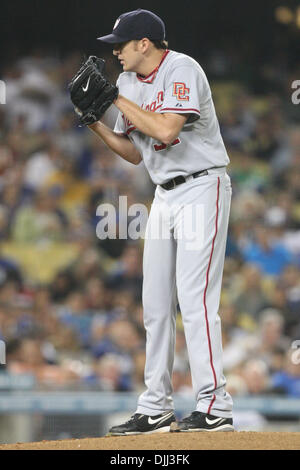 Agosto 06, 2010 - Los Angeles, California, Stati Uniti d'America - 6 Agosto 2010: Cittadini brocca (#31) GIOVANNI LANNAN piazzole durante i cittadini vs. Dodgers game al Dodgers Stadium di Los Angeles, California. I cittadini sono andati alla sconfitta dei Dodgers con un punteggio finale di 6-3. Credito: Brandon Parry / Southcreek globale di credito (Immagine: © Southcreek globale/ZUMApress.com) Foto Stock