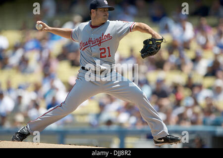 8 agosto 2010: Washington cittadini a partire lanciatore JASON MARQUIS (#21) ha dato fino a quattro corre nel fondo del primo inning, e vorrei andare a prendere la perdita. Il Dodgers battere i cittadini 8-3. (Credito Immagine: © Tony Leon/Southcreek globale/ZUMApress.com) Foto Stock