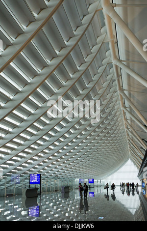 All'interno del moderno Aeroporto Internazionale Taoyuan di Taiwan Foto Stock