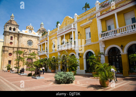 Strade di Cartagena, Colombia Foto Stock